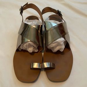 ❤️ Madewell Silver Sandals